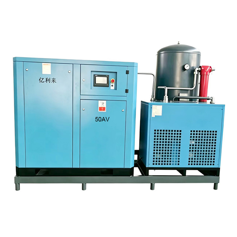 37kW স্কিড মাউন্ট করা কম চাপের ফিক্সড স্পিড সিঙ্গেল স্টেজ এয়ার কম্প্রেসার