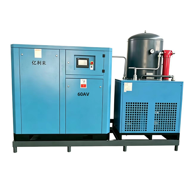 45kW 8 বার স্কিড মাউন্ট করা ফিক্সড স্পিড সিঙ্গেল স্টেজ এয়ার কম্প্রেসার
